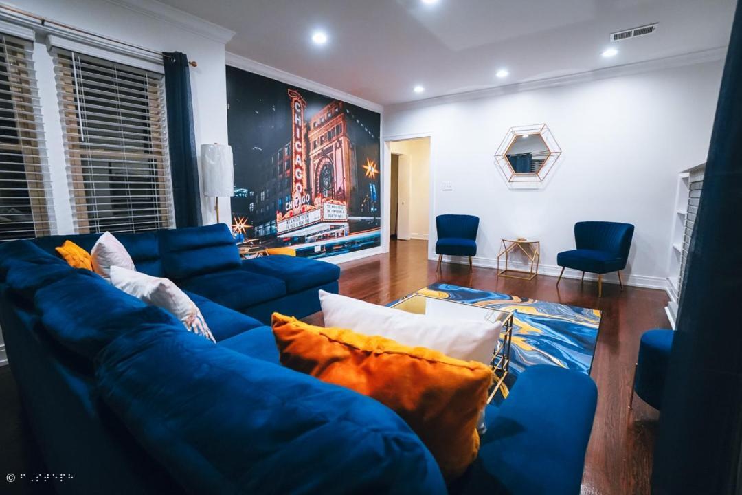 The Blue Golden Luxury Modern 3- Bedroom Apartment In 芝加哥 外观 照片