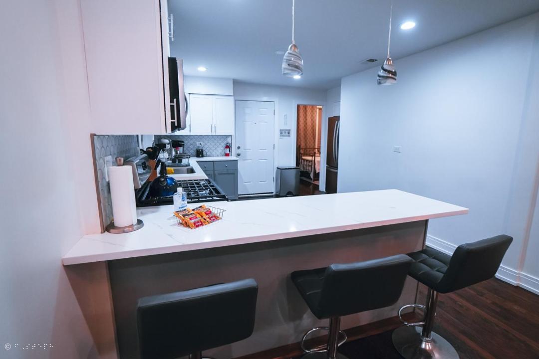 The Blue Golden Luxury Modern 3- Bedroom Apartment In 芝加哥 外观 照片