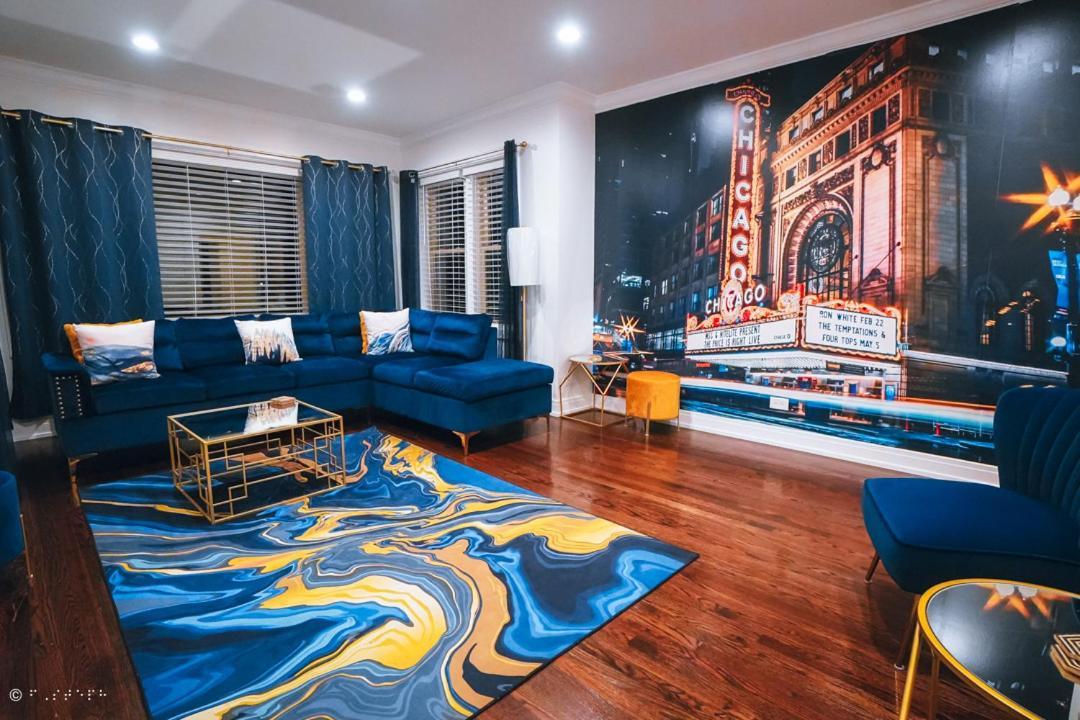 The Blue Golden Luxury Modern 3- Bedroom Apartment In 芝加哥 外观 照片